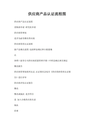 供应商产品认证流程图.docx
