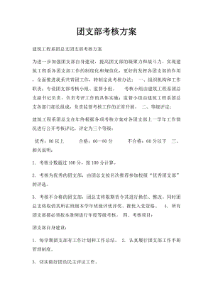 团支部考核方案.docx