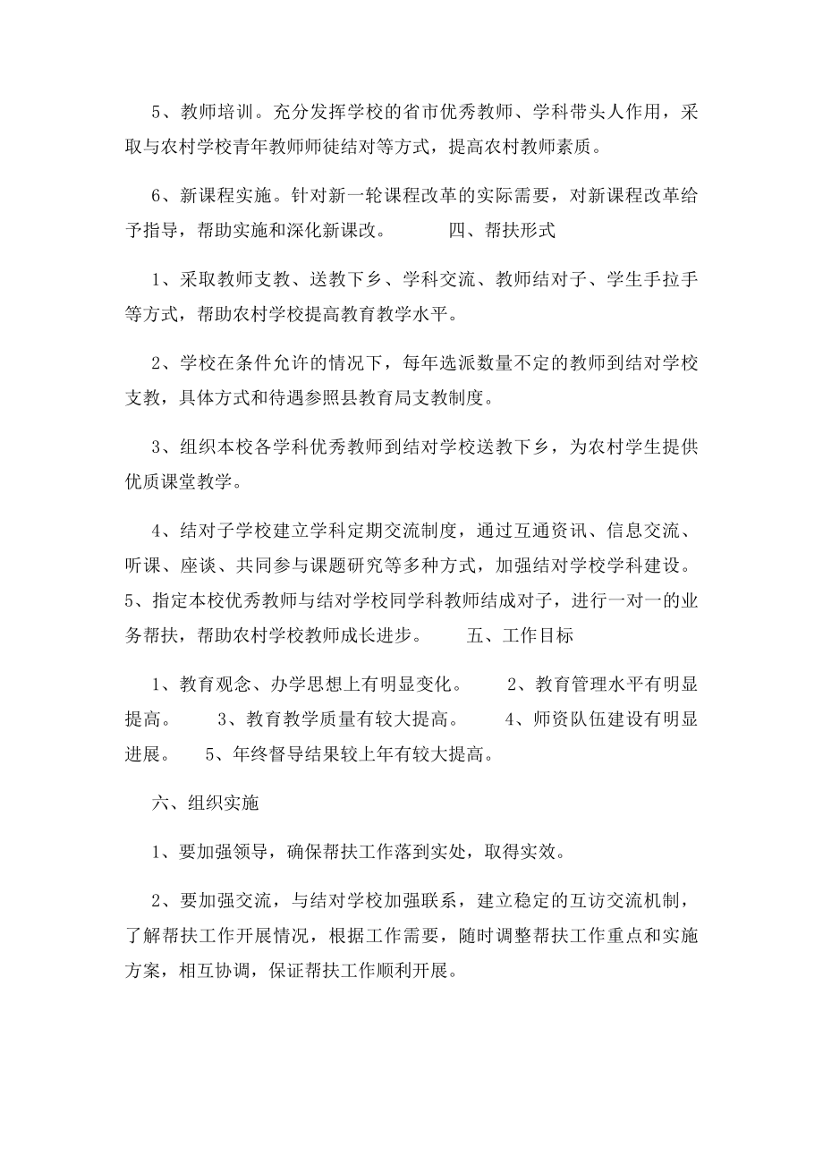 关于开展城乡学校结对帮扶工作的实施方案.docx_第2页