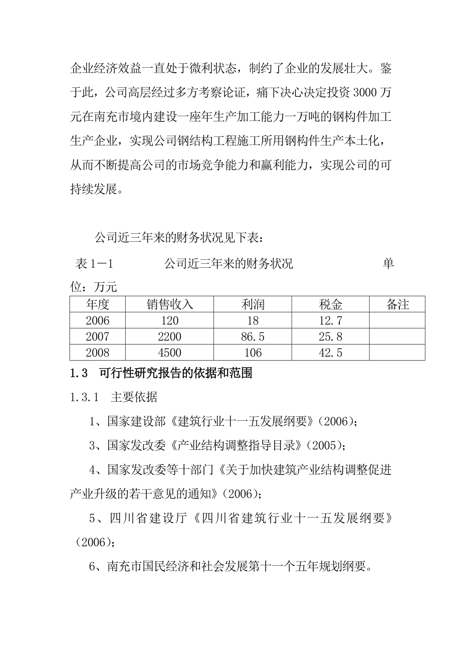 钢结构加工生产项目可行性研究报告.doc_第3页