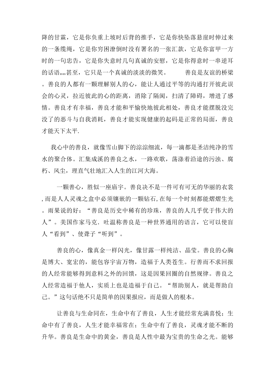 善良是一种精神 是做人的品味.docx_第2页