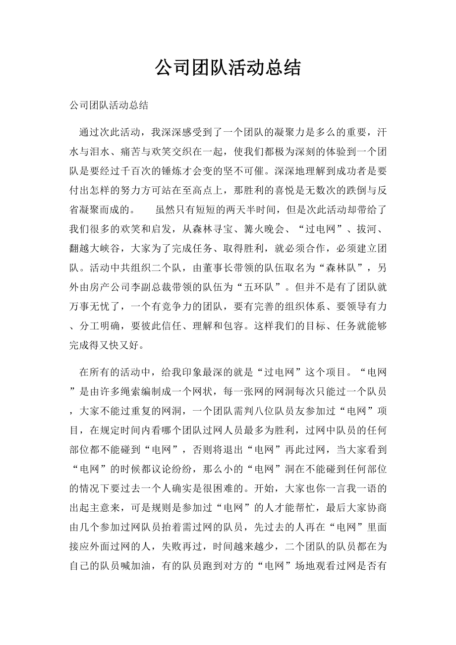 公司团队活动总结(1).docx_第1页