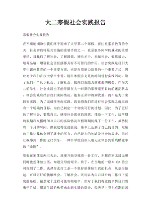 大二寒假社会实践报告.docx