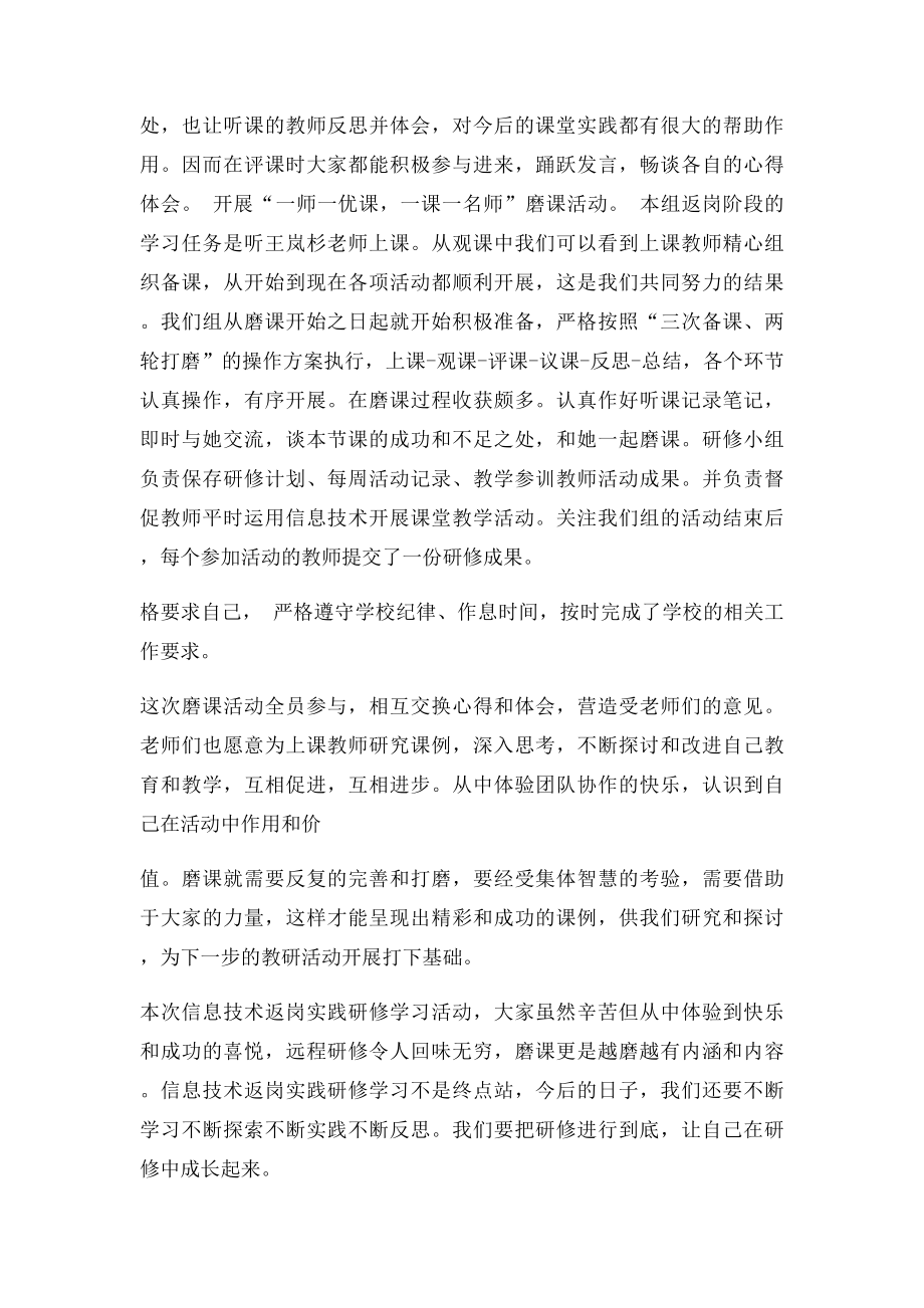 信息技术返岗实践研修学习总结.docx_第2页