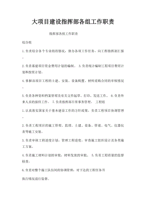 大项目建设指挥部各组工作职责.docx