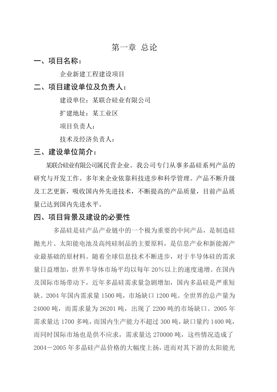 多晶硅产品可行性报告37772.doc_第2页