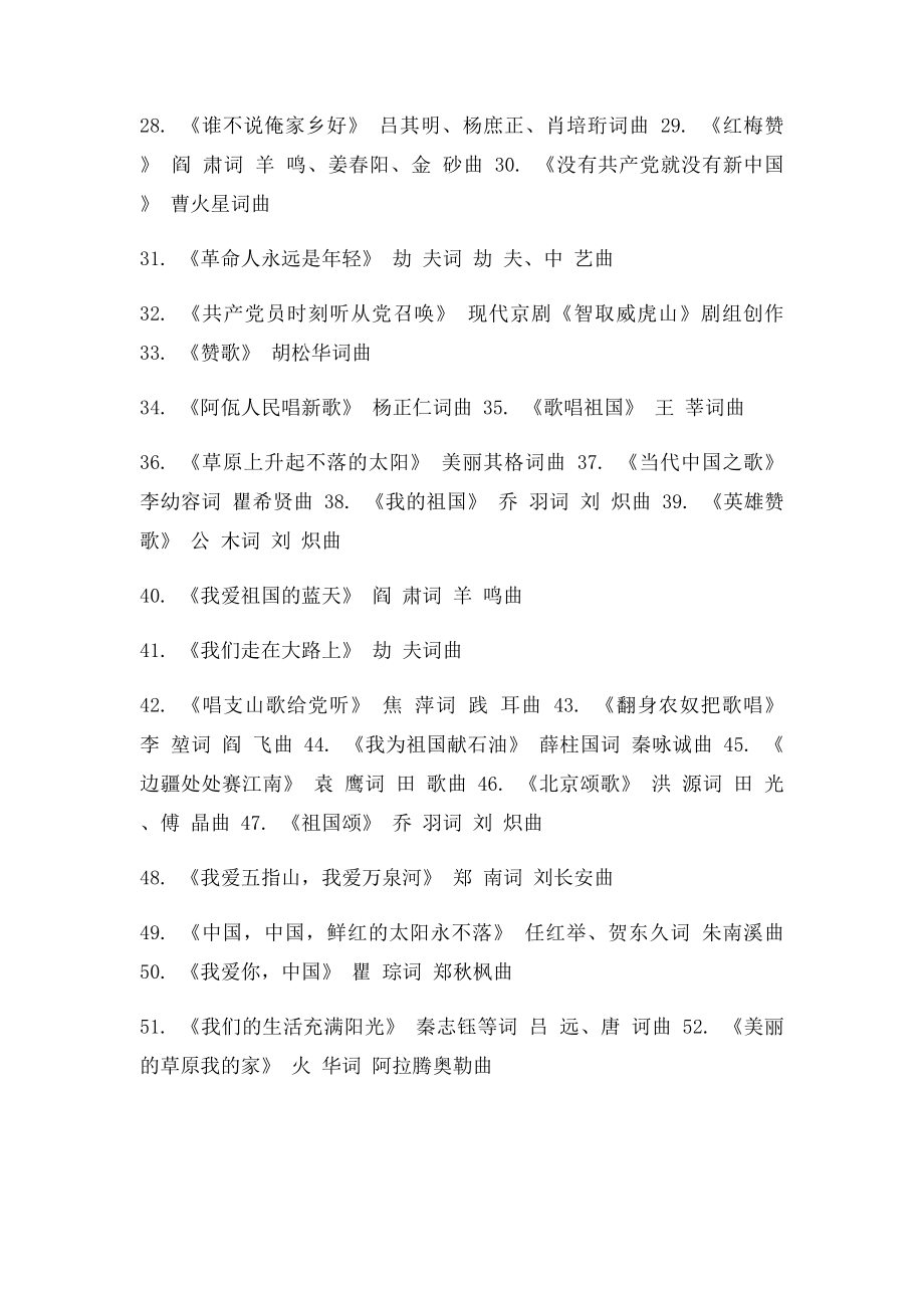 党在我心中歌咏活动推荐歌曲.docx_第2页