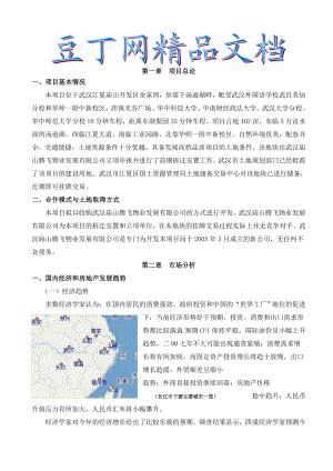 腾飞汤逊湖项目可行性研究报告1.doc