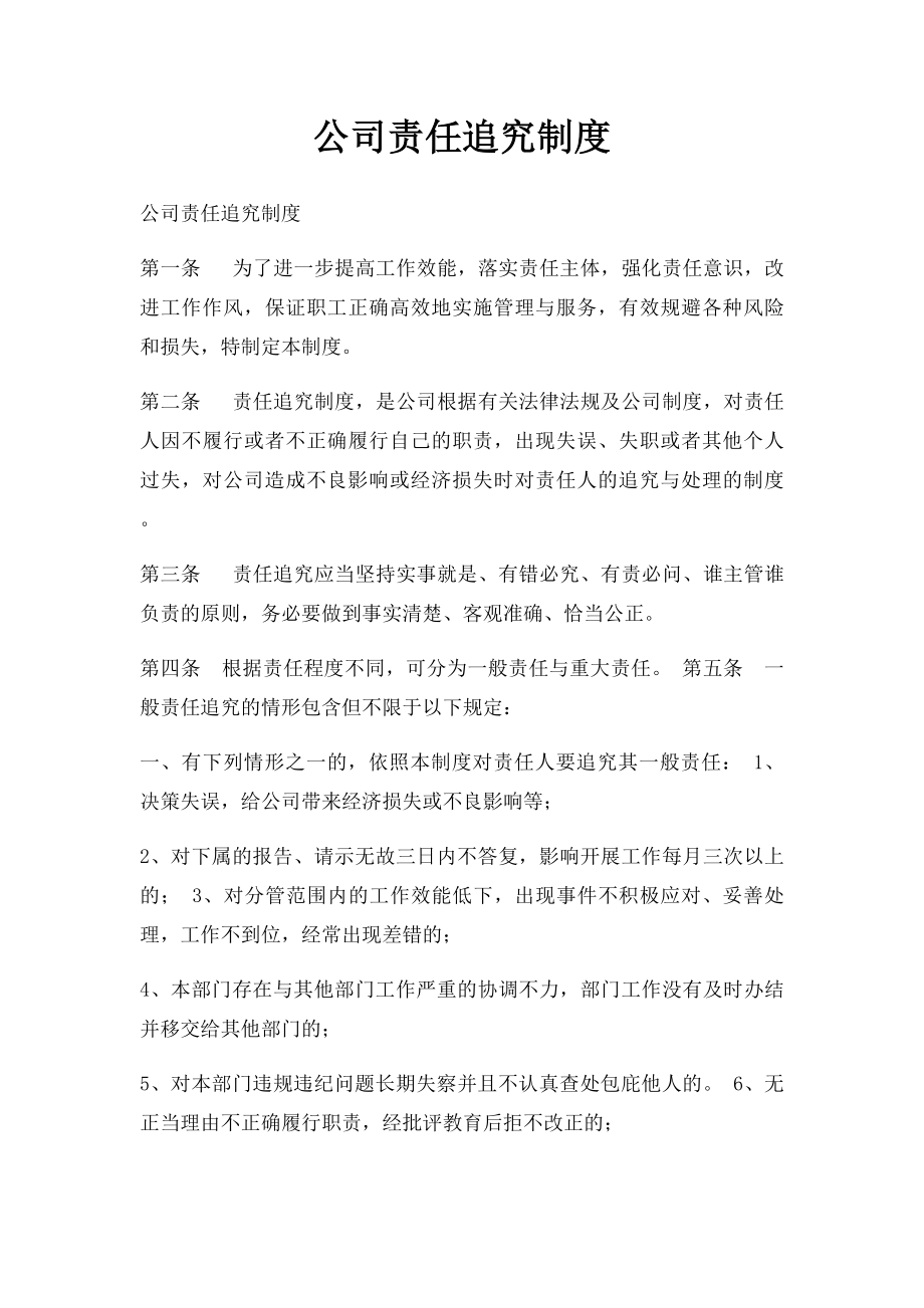 公司责任追究制度(1).docx_第1页