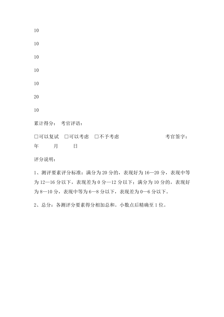 化面试评分表.docx_第3页