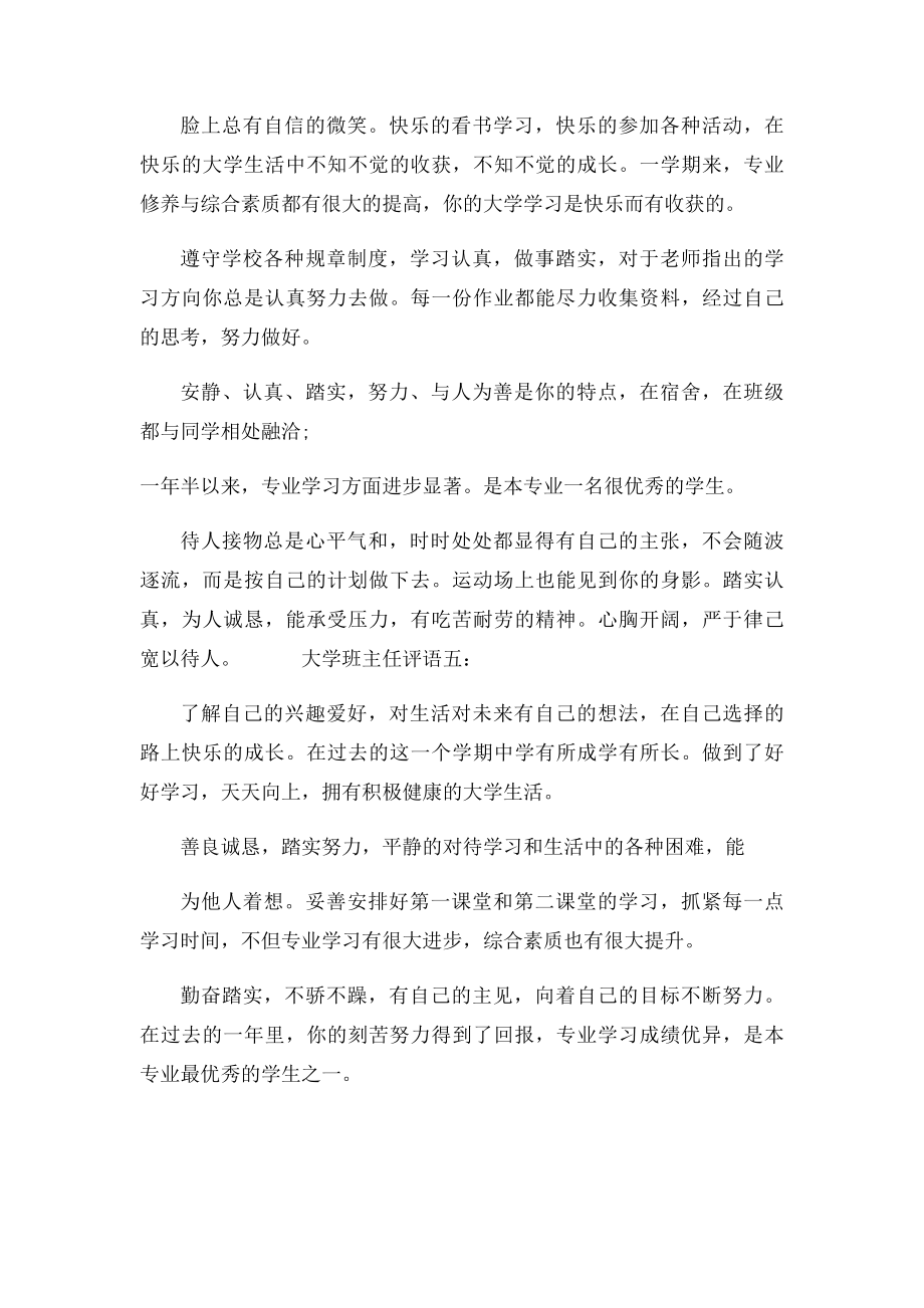 大学班主任学年评语表.docx_第3页