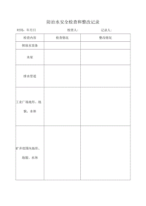 防治水安全检查和整改记录.docx