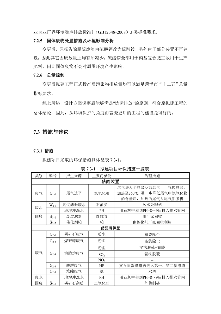 环境影响评价报告公示：硝基复合肥生评价结论环评报告.doc_第3页