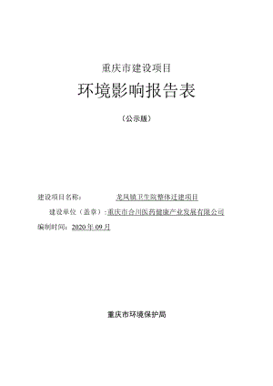 重庆市建设项目环境影响报告表.docx