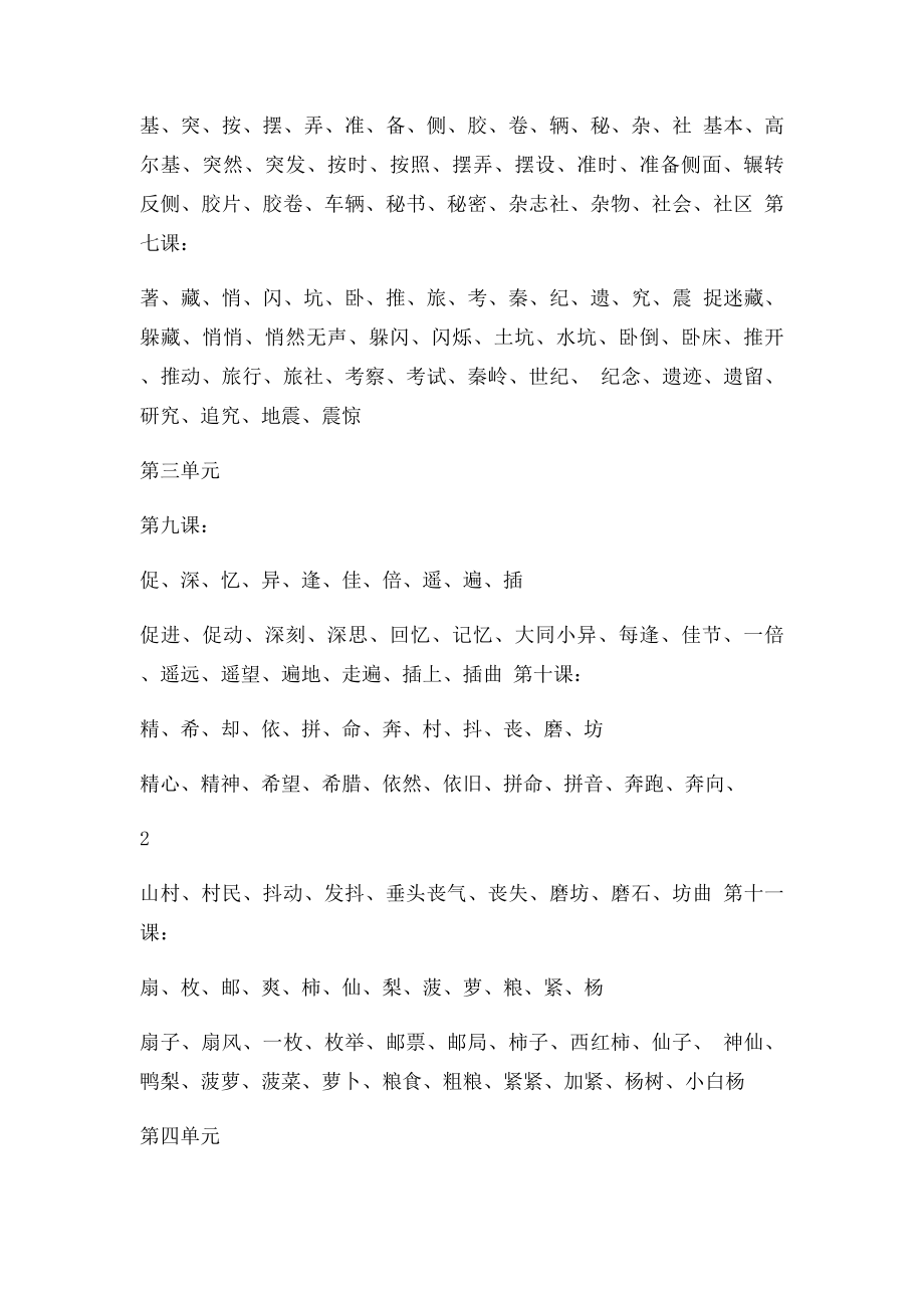 人教三年级上册四字词及成语.docx_第2页