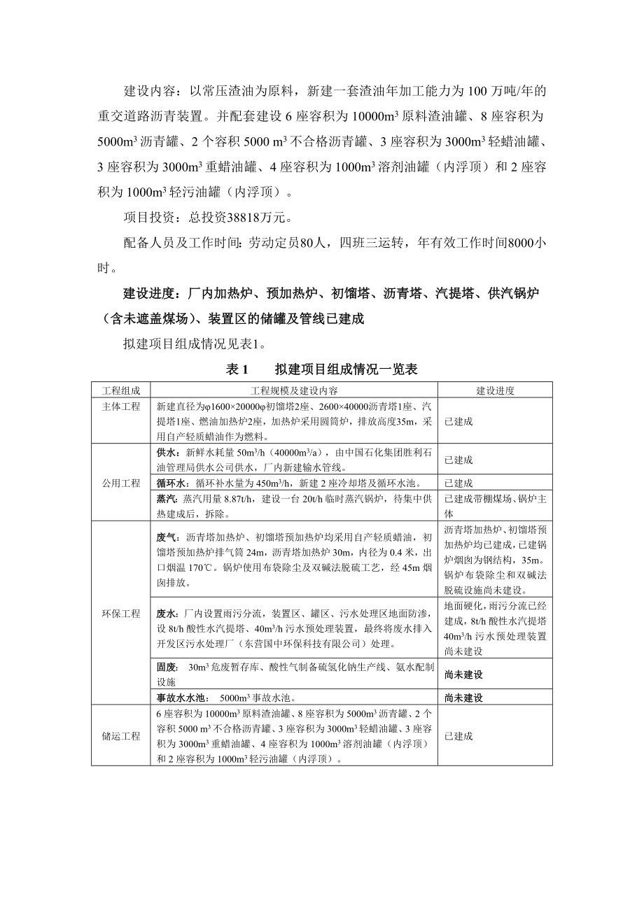 山东红海化工有限公司100万吨高等级道路重交沥青项目环境影响评价报告书.doc_第3页