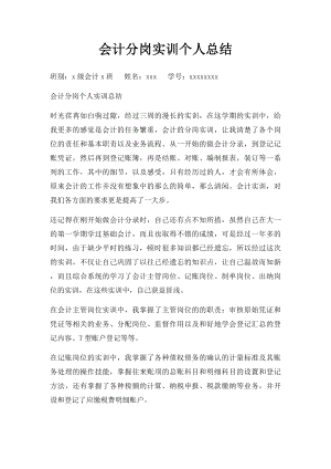 会计分岗实训个人总结.docx