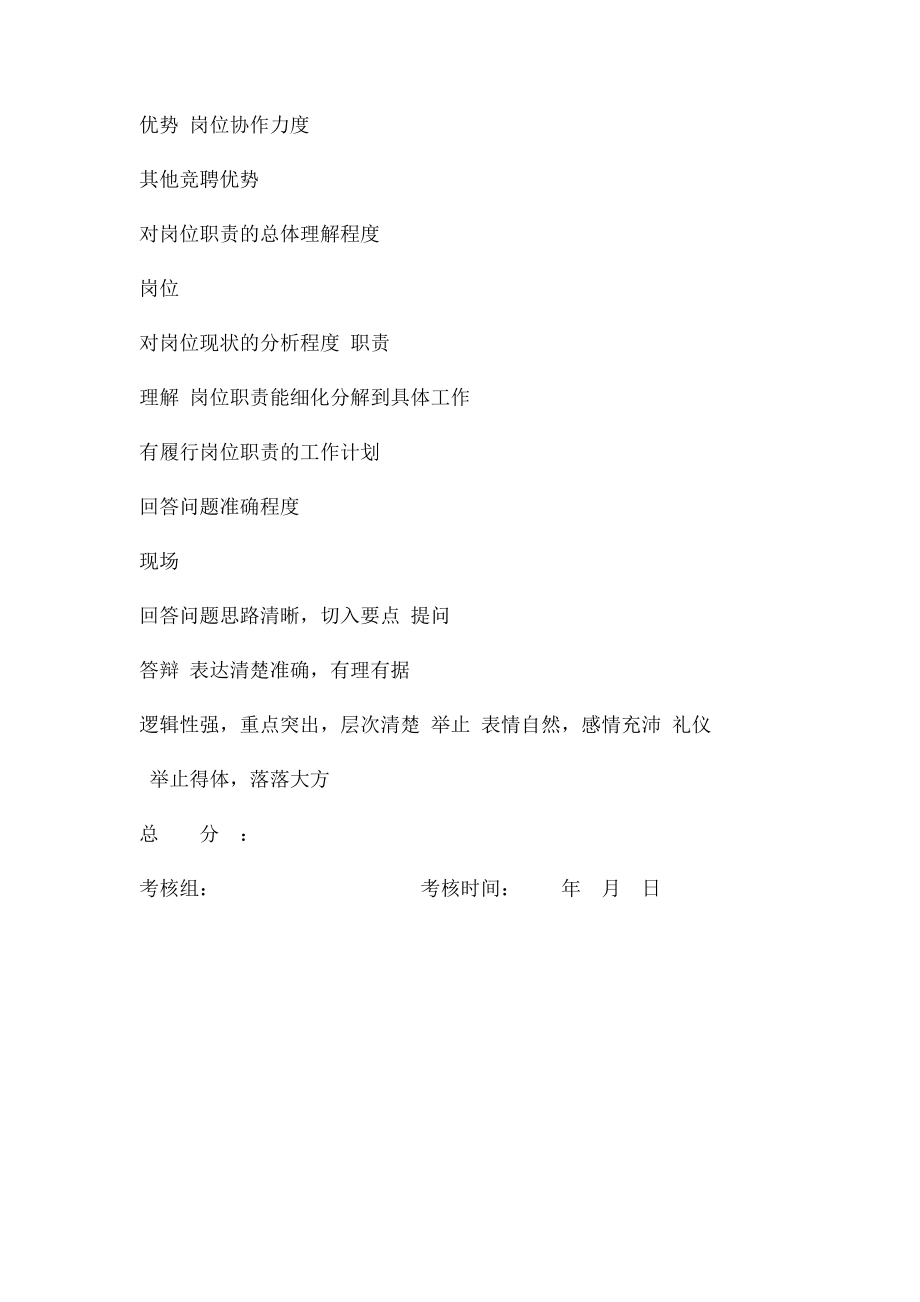 公司岗位竞聘考核表.docx_第2页