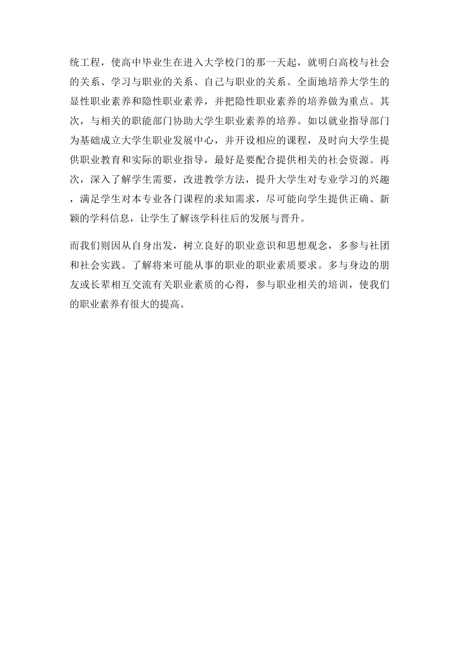 关于职业素养的心得体会.docx_第2页