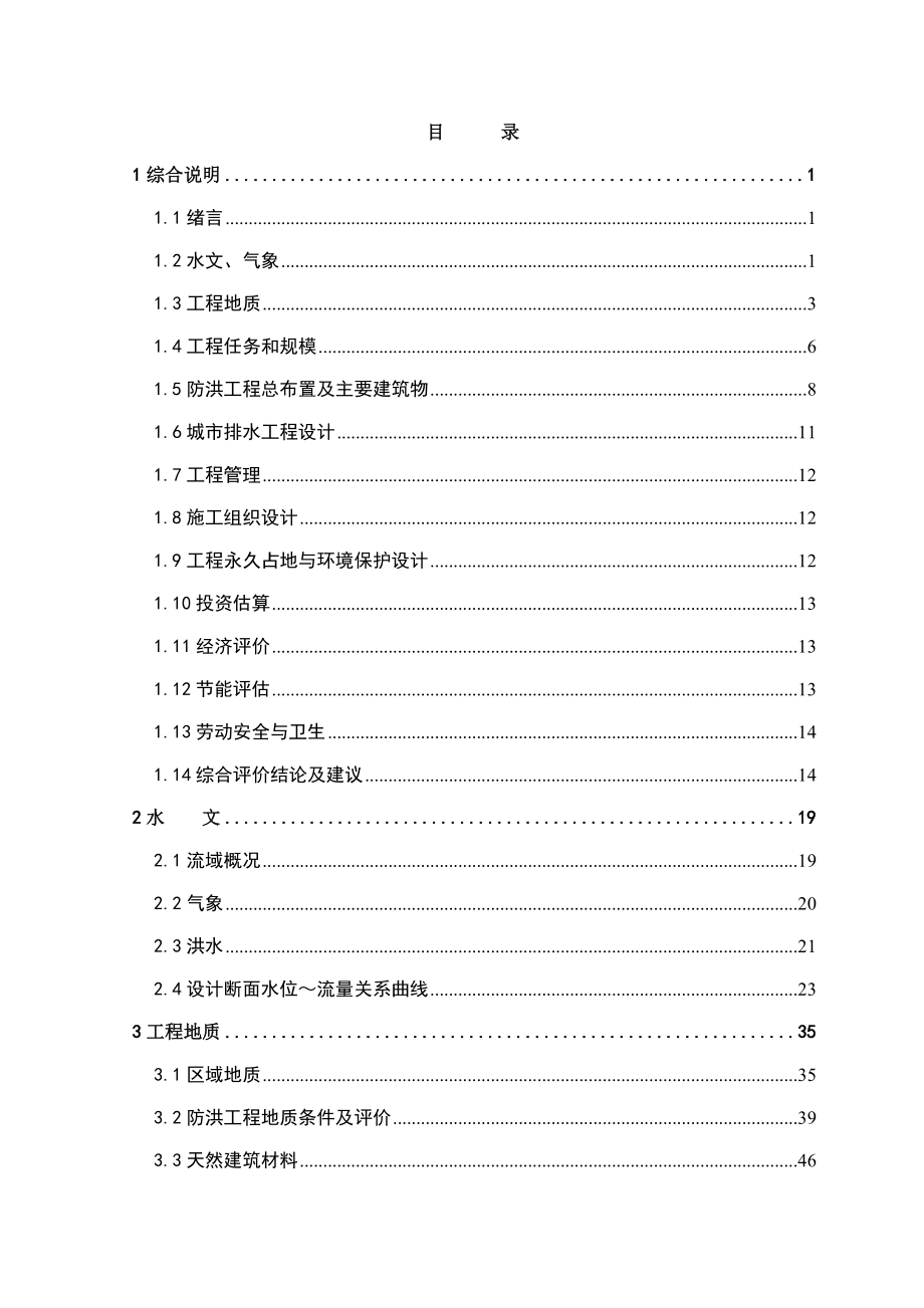 某市防洪工程可行性研究.doc_第1页