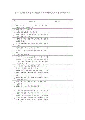 昆明医科大学第二附属医院骨科维修更换超声骨刀手柄技术参数.docx