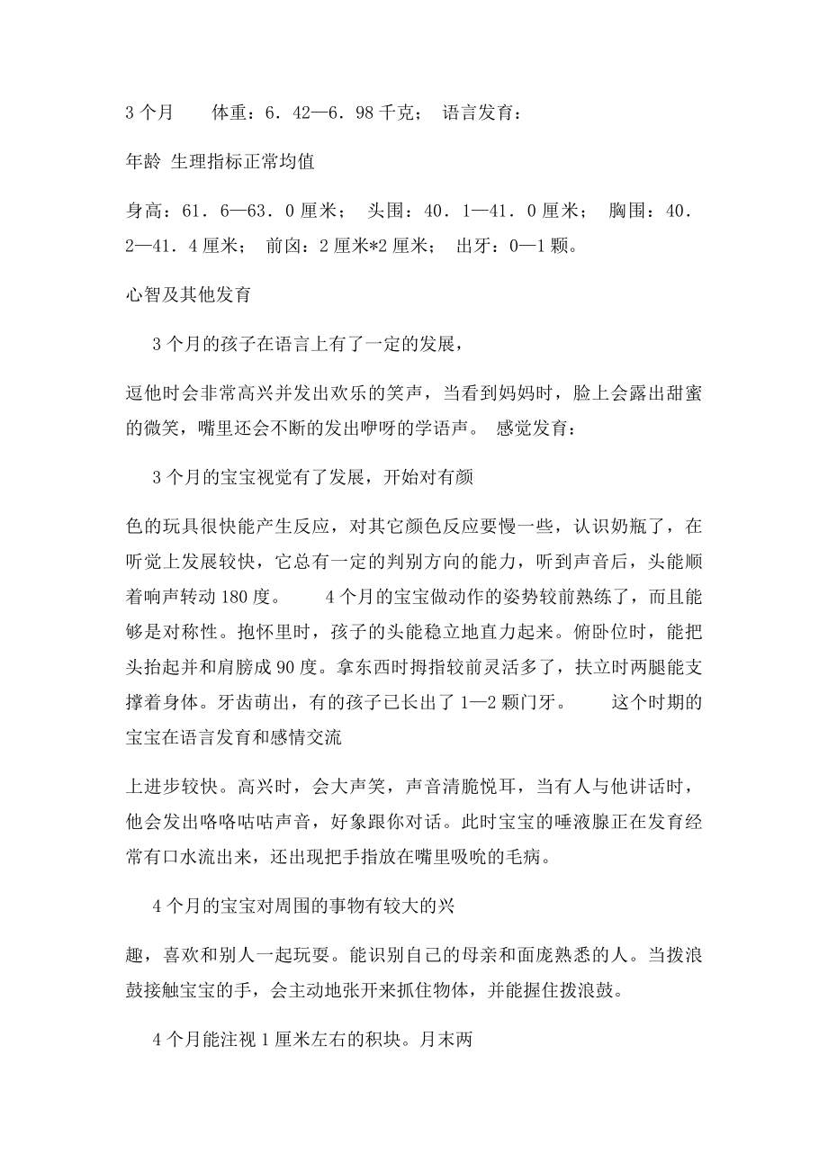 各阶段宝宝生长发育指的详细数值.docx_第3页