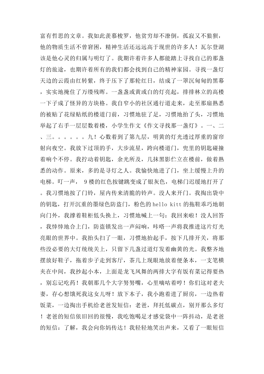 作文寻找那一盏灯.docx_第2页