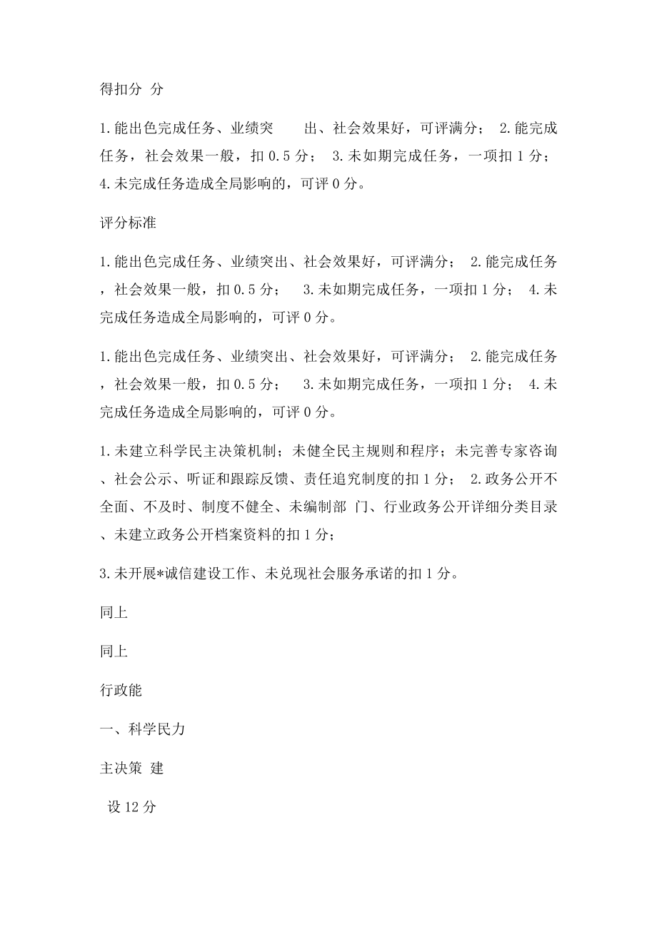 厦门市政府部门绩效评估指考核表.docx_第2页