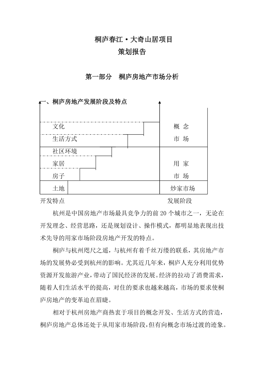 杭州桐庐江大奇山居项目策划报告.doc_第1页