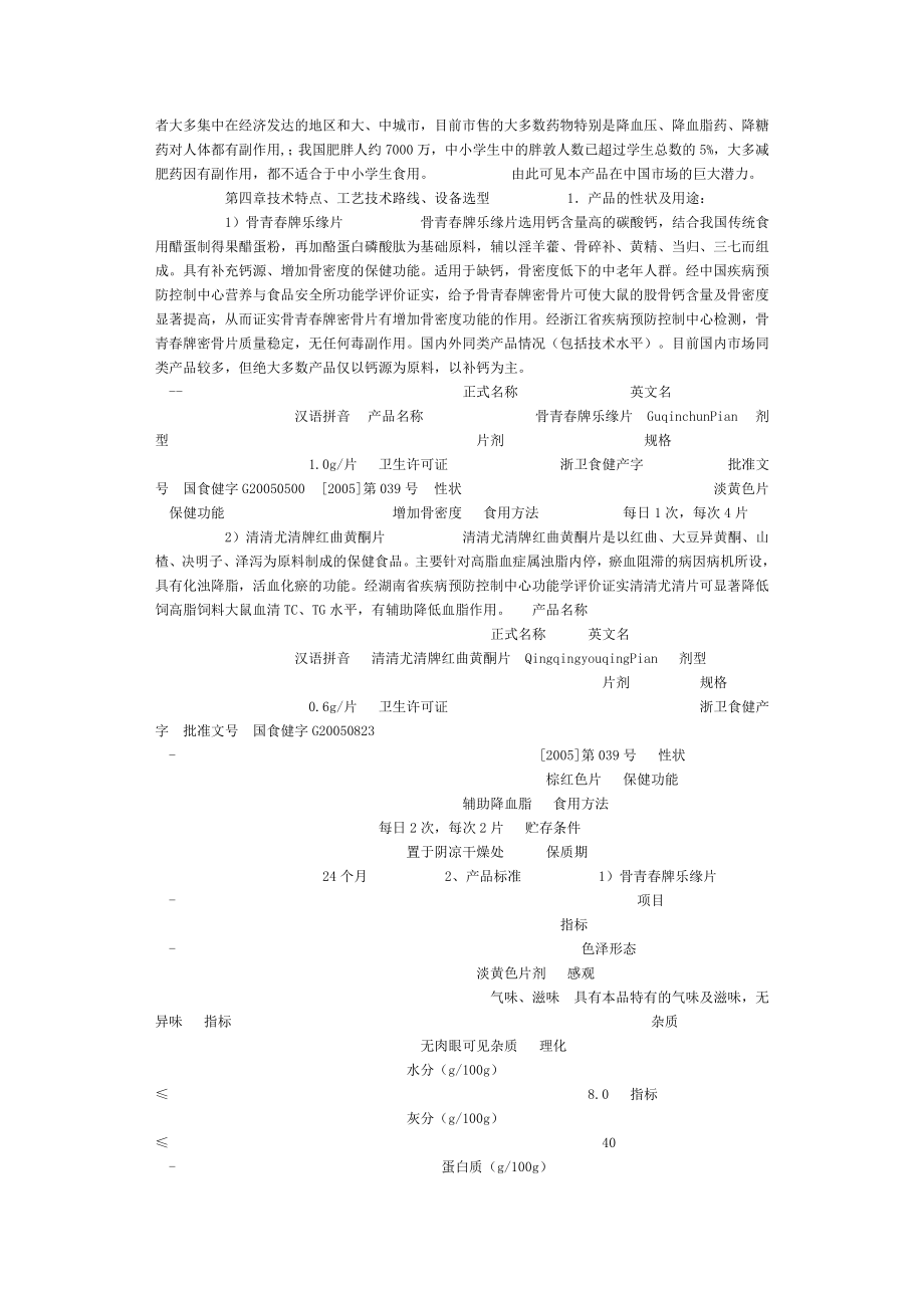 产5亿片骨青牌乐缘片和4亿片清清尤清牌红曲黄酮片生产线技术改造项目可行性研究报告.doc_第3页