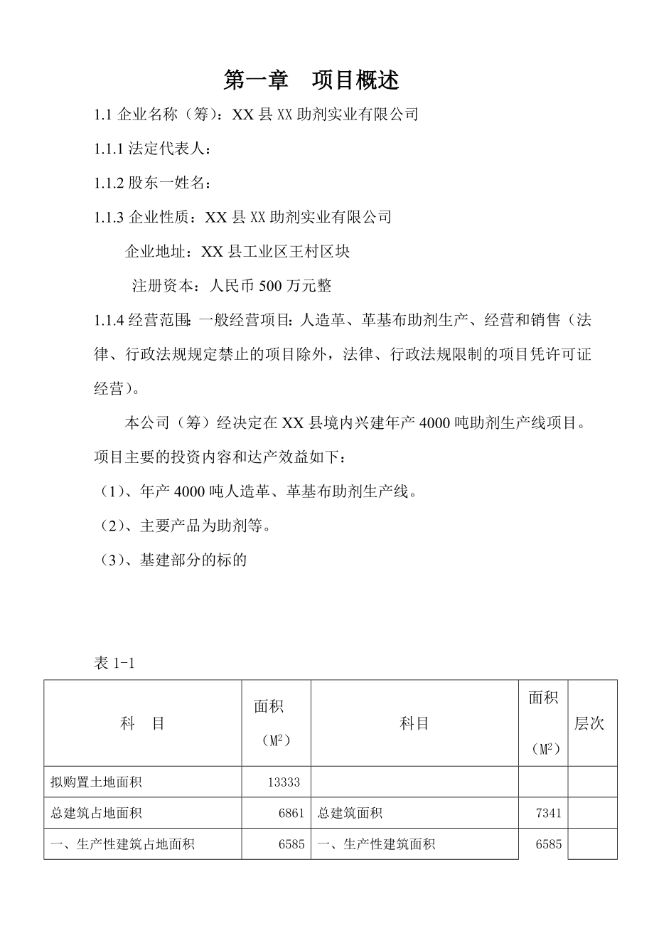 产4000吨人造革、革基布助剂生产线项目可行性研究报告.doc_第3页