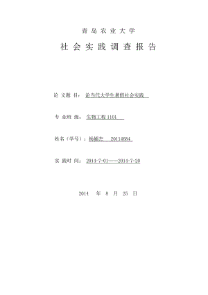 论当代大学生暑假社会实践暑期社会实践报告.doc