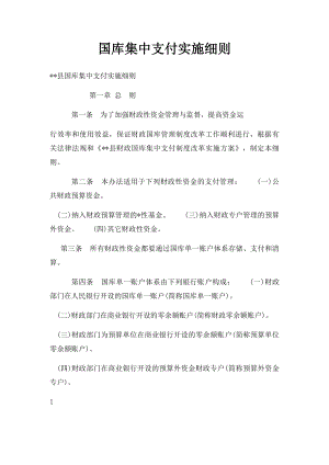 国库集中支付实施细则.docx