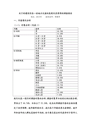 关于封建迷信在一些地方泛滥的表现及其原因的调查报告.doc