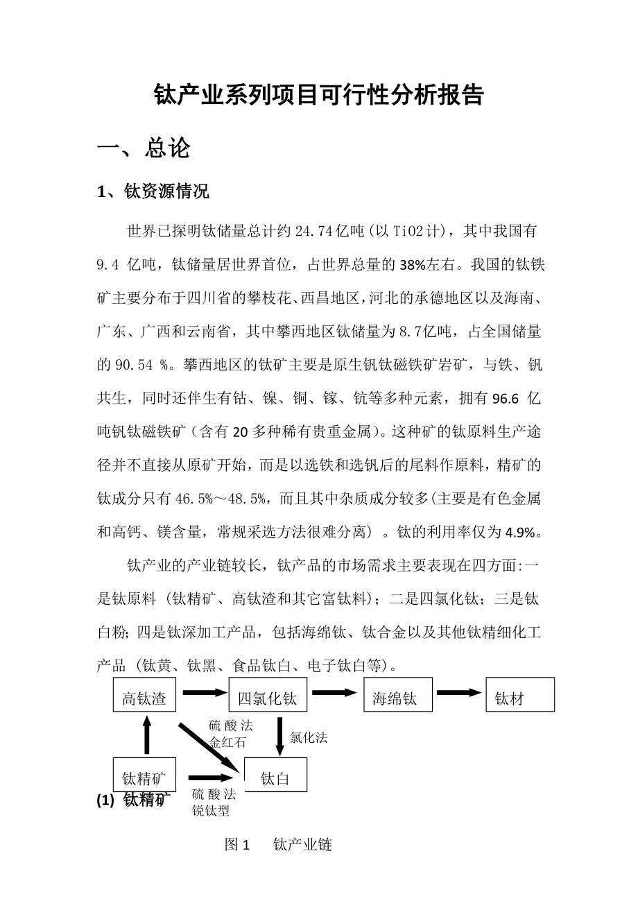 钛产业系列项目可行性分析报告.doc_第3页