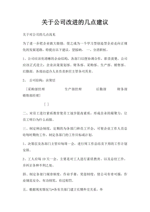 关于公司改进的几点建议.docx