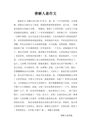 善解人意作文.docx