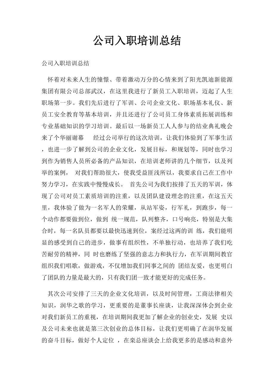 公司入职培训总结.docx_第1页