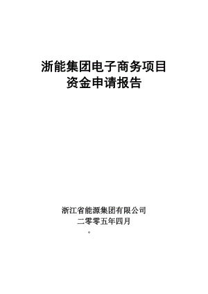 能源集团电子商务平台项目资金申请报告.doc