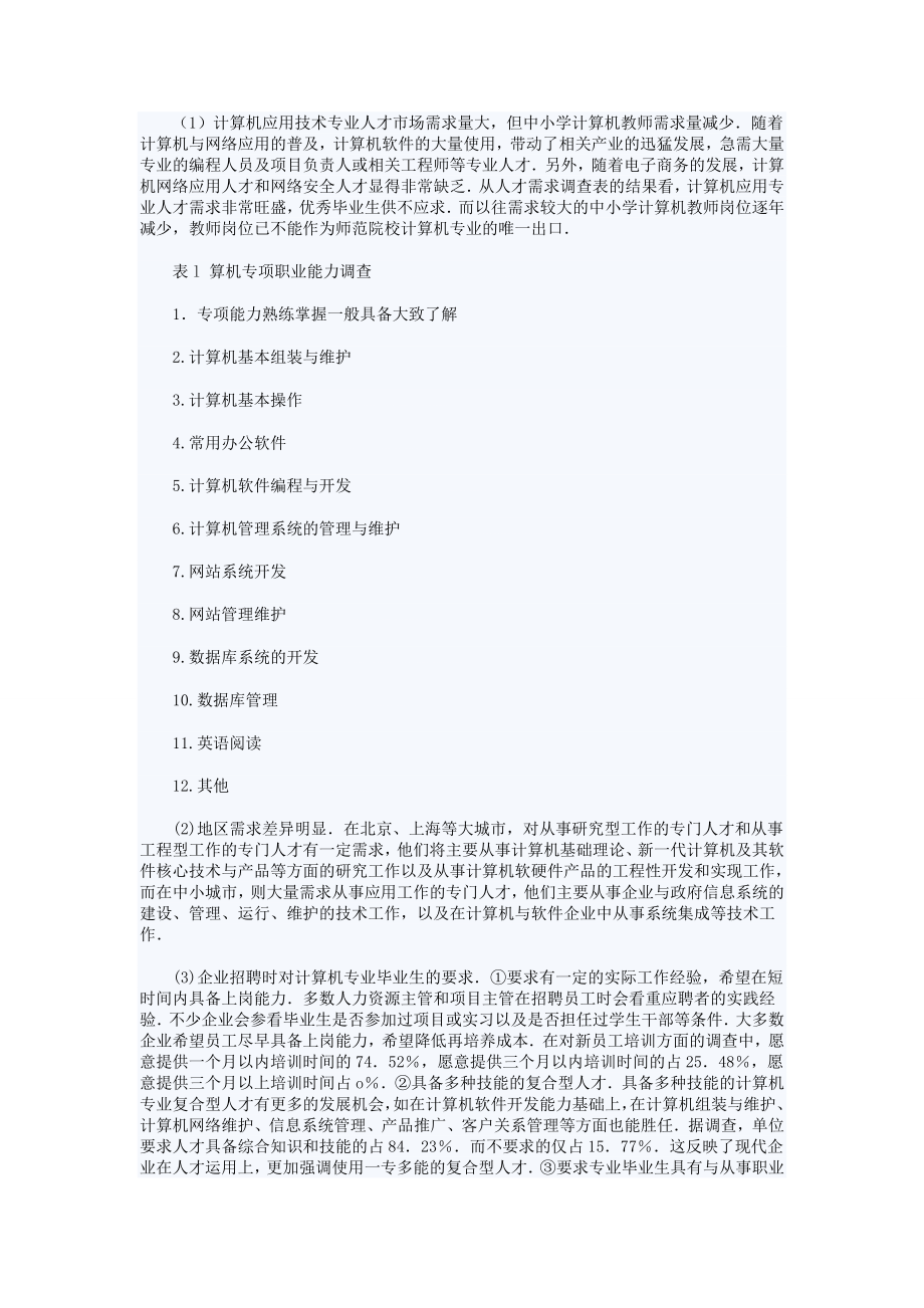 研究报告计算机专业调查报告.doc_第2页