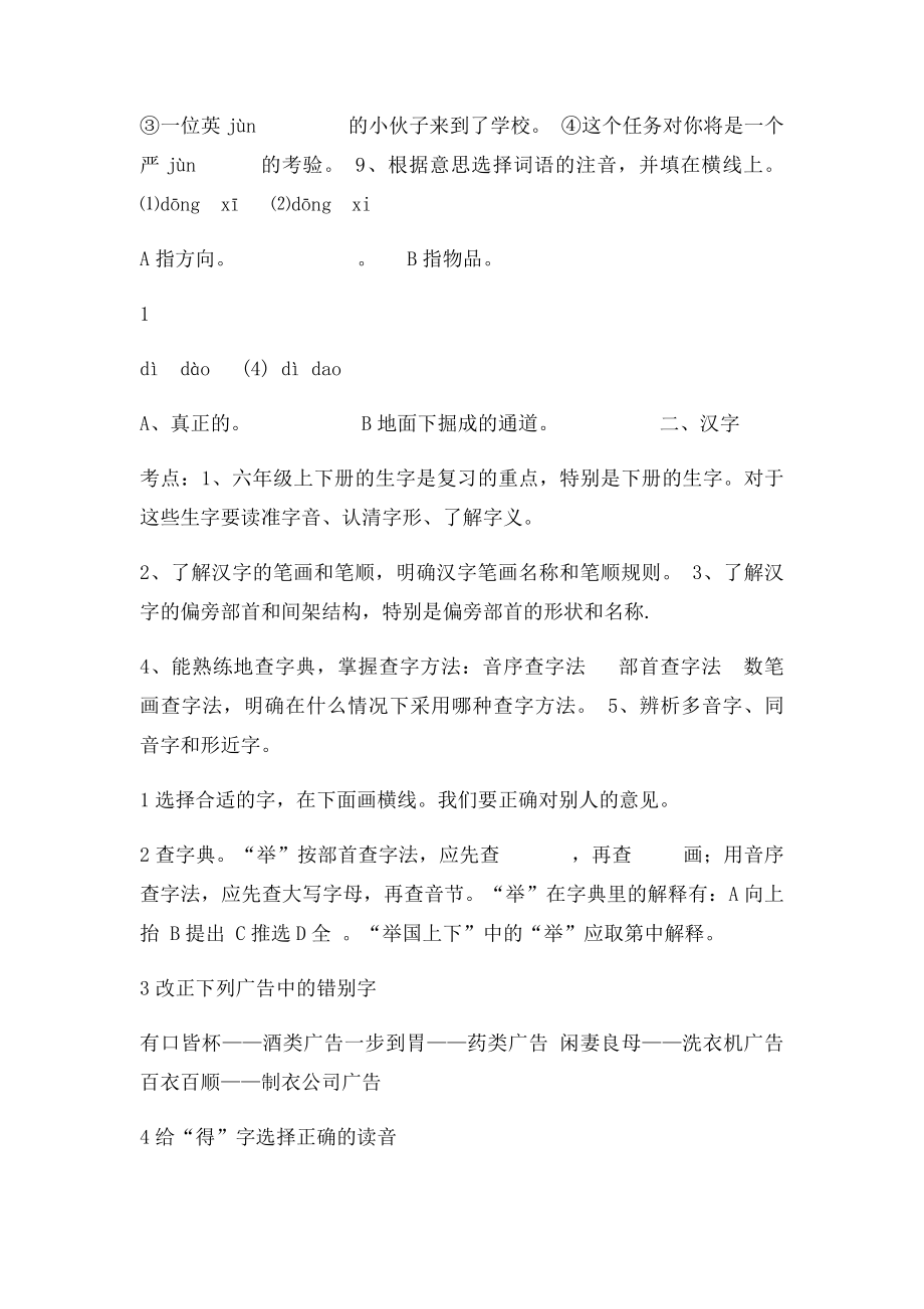 六年级复习知识点汇编.docx_第2页