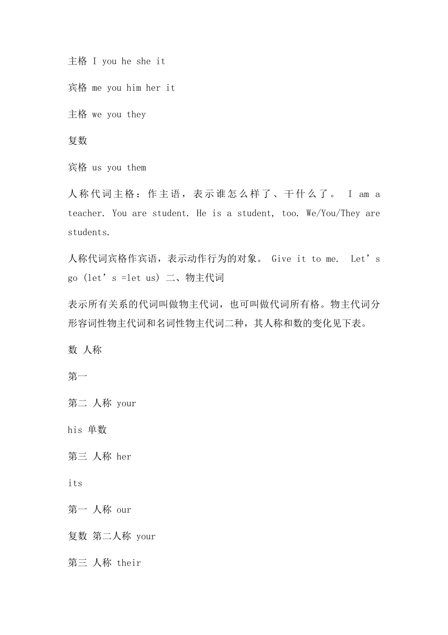 人称代词与物主代词表格.docx_第3页