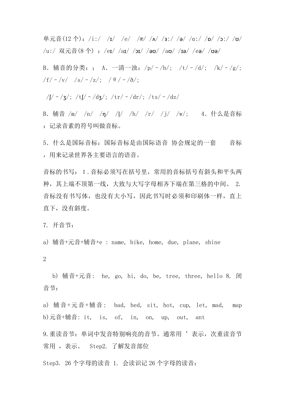 初中英语音学习导学案.docx_第2页