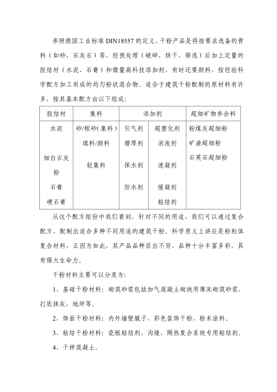 产30万吨干粉砂浆生产线工程可行性研究报告.doc_第3页