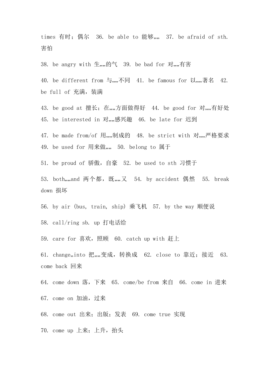 初中英语短语,词组,语法归纳.docx_第2页