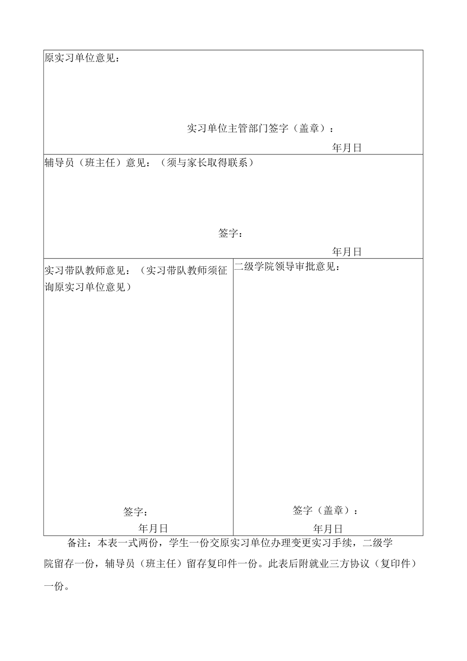 学生变更实习单位申请表.docx_第2页