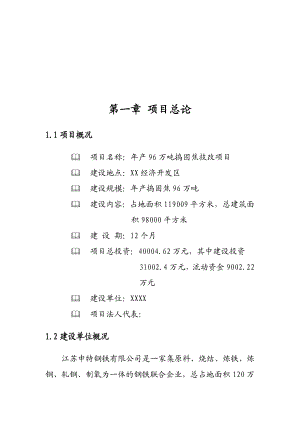 产96万吨捣固焦技改项目可行性研究报告.doc