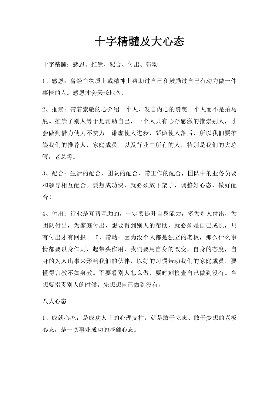 十字精髓及大心态.docx_第1页