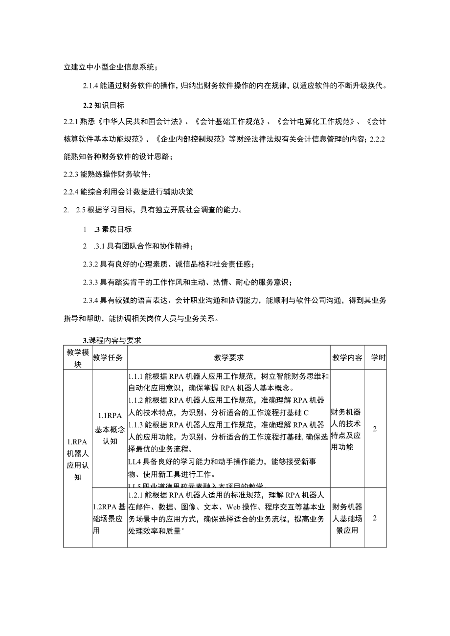 财务机器人开发与应用课程标准.docx_第2页