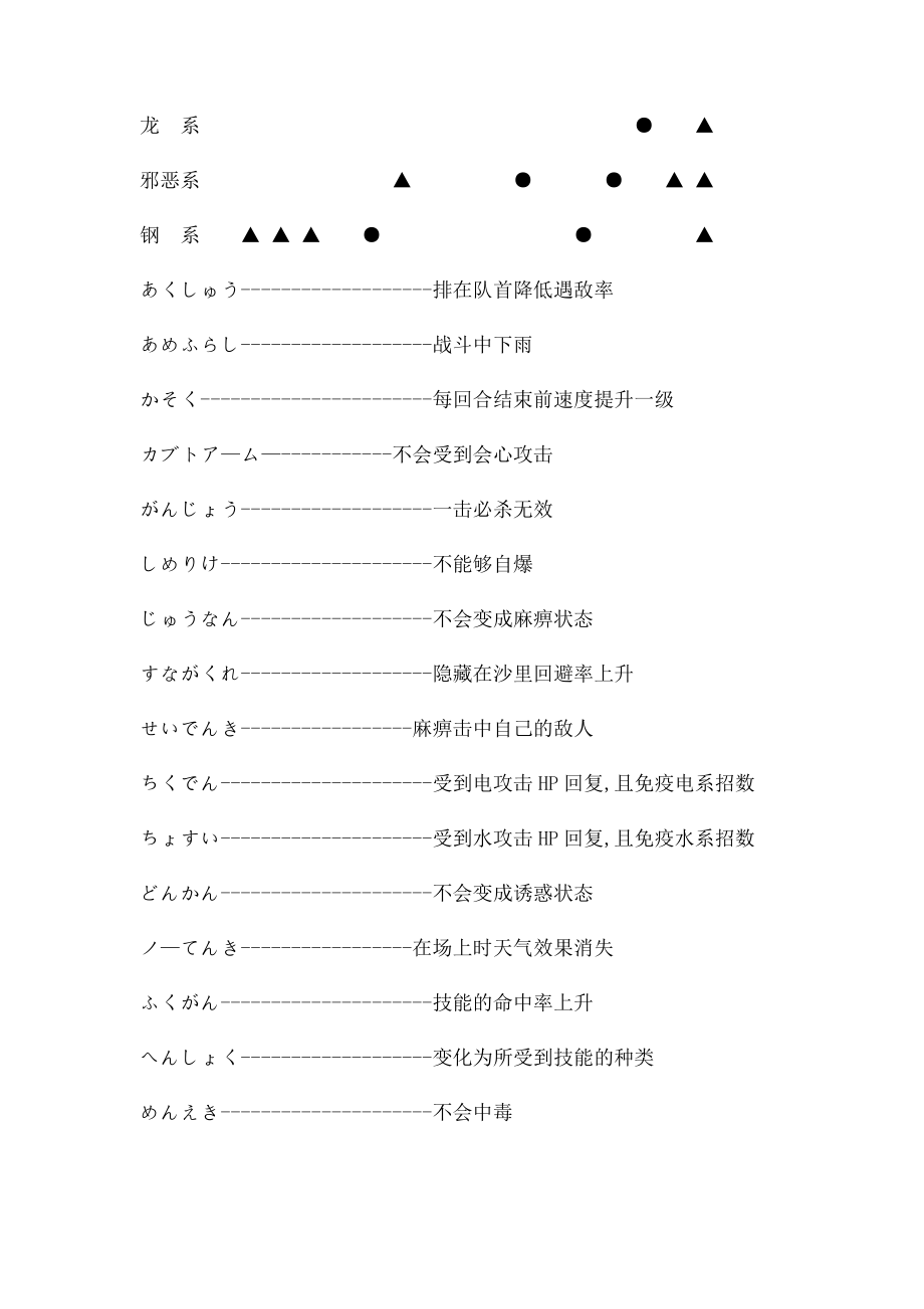 口袋妖怪宠物小精灵神奇宝贝的全部资料.docx_第2页